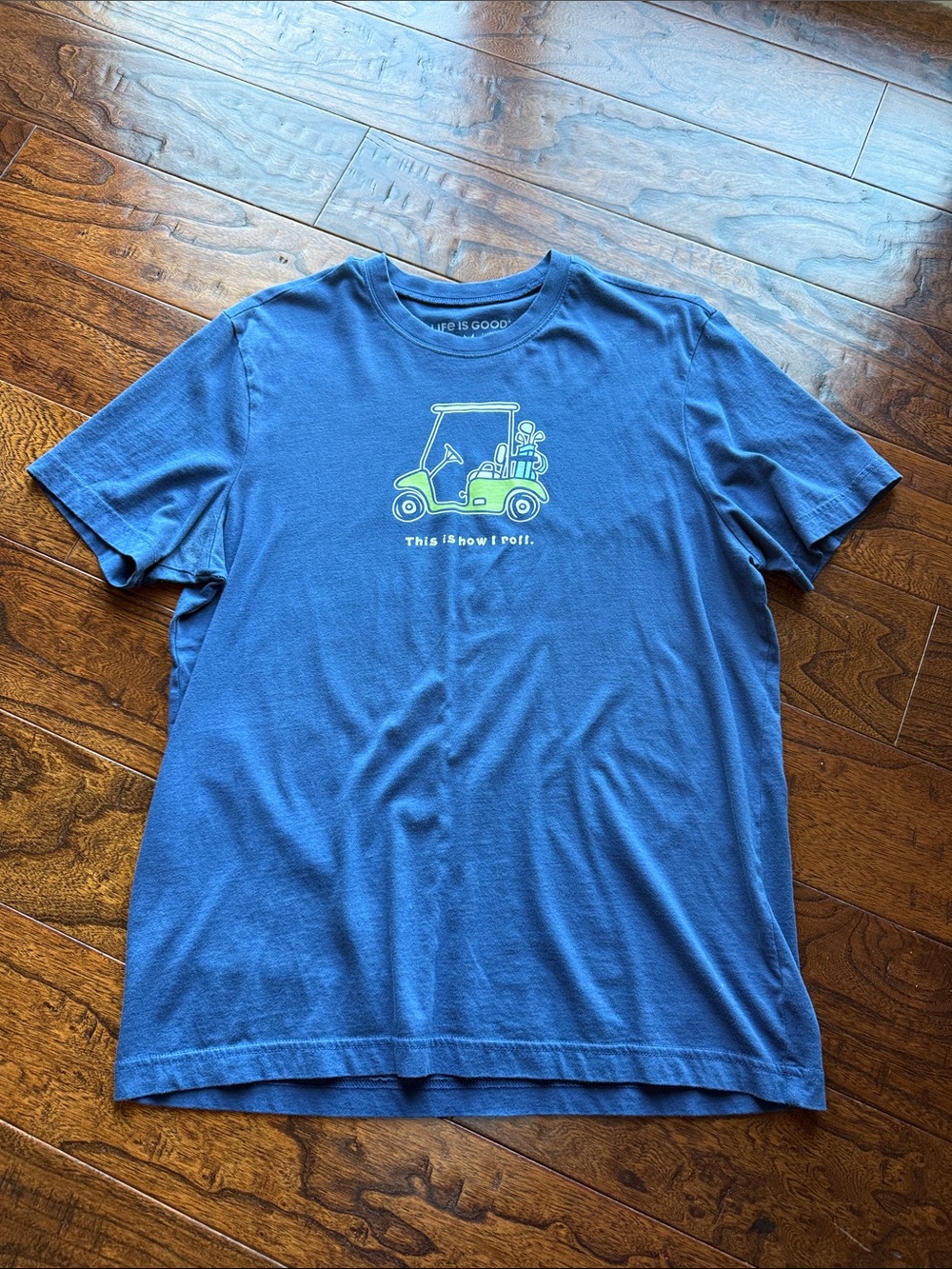 Life is Good-  Golf Cart Graphic Tee - Men’s Size M